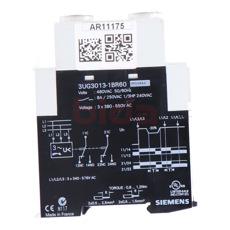 Siemens 3UG3013-1BR60 / 3UG3 013-1BR60 &Uuml;berwachungsrelais Monitoring Relay
