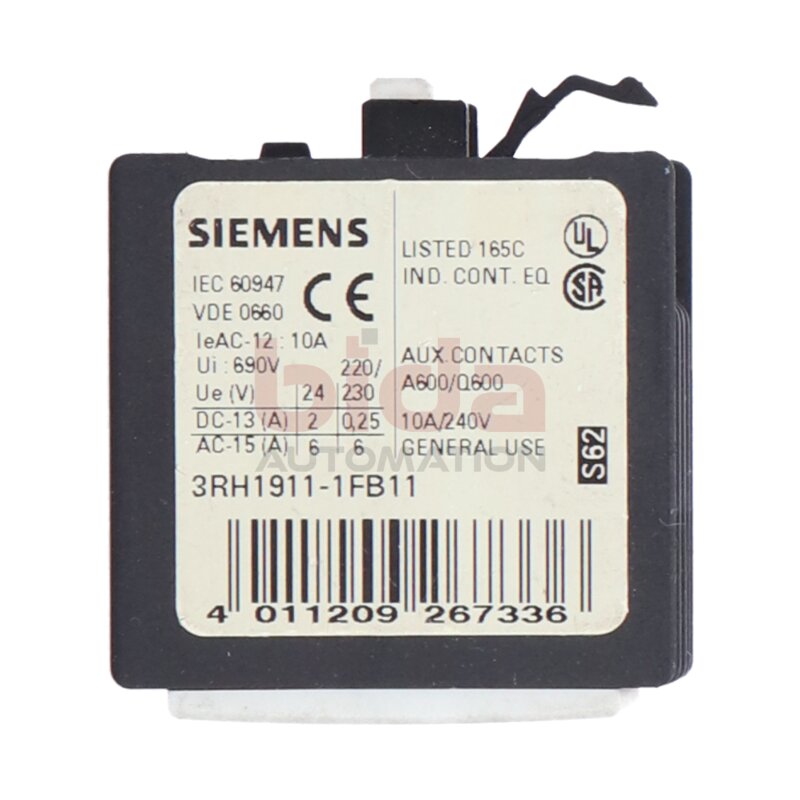 Siemens 3RH1911-1FB11 / 3RH1 911-1FB11 Hilfsschalterblock Auxiliary Switch Block