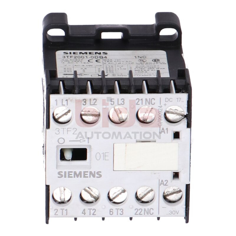 Siemens 3TF2001-0DB4 / 3TF2 001-0DB4 Sch&uuml;tz Contactor
