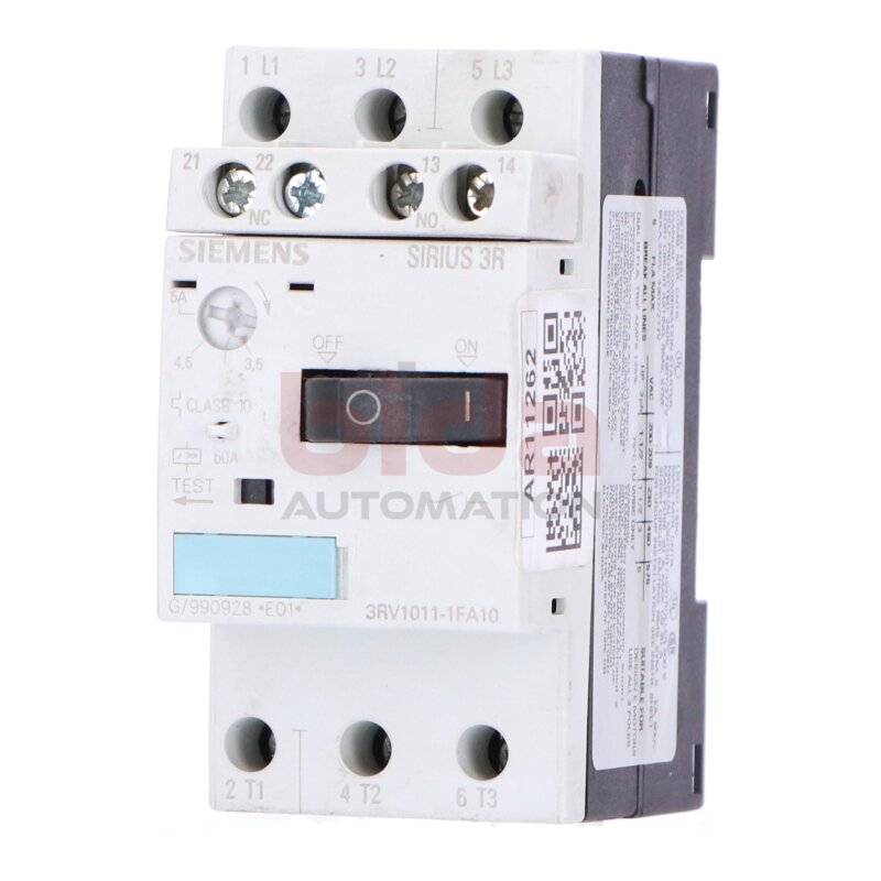 Siemens 3RV1011-1FA10 / 3RV1 011-1FA10 Leistungsschalter Circuit Breaker
