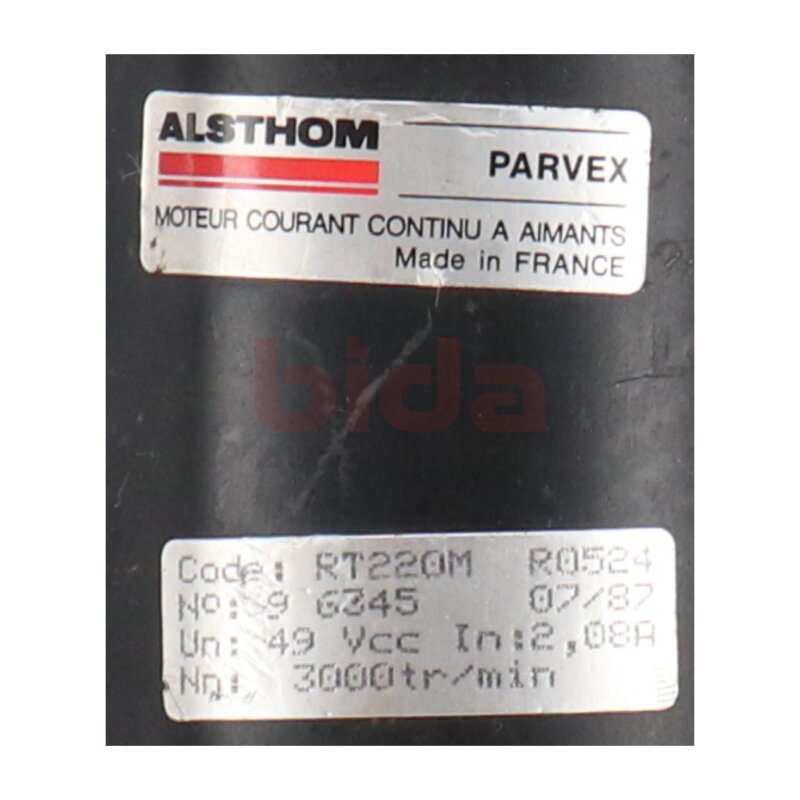 Alsthom RT220M R0524 Servomotor Servo Motor 3000 tr/min