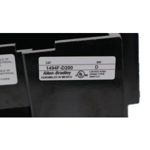 Allen Bradley 1494F-D200 Trennschalter Disconnect Switch