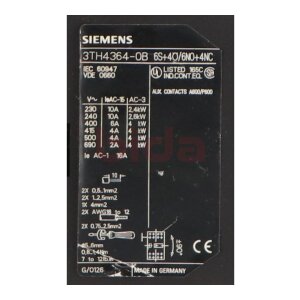 Siemens 3TH4364-0B / 3TH4 364-0B Hilfsschütz...