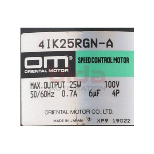 Oriental Motor  4IK25RGN-A  6 uF Geschwindigkeitsregelmotor Speed Control Motor