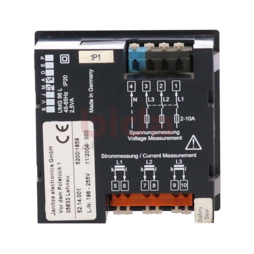 Janitza Electronics UMG 96 L Universelles Messger&auml;t Universal Measuring Device