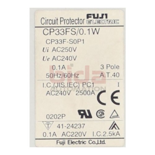 Fuji Electric CP33FS/0.1W Schaltungsschutz Circiut Protector