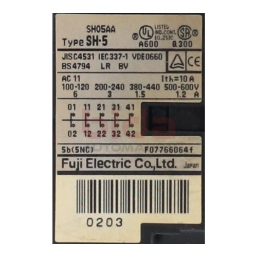 Fuji Electric SH-5 Sch&uuml;tz Contactor