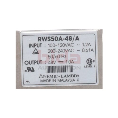 Nemic-Lambda RWS50A-48/A Schaltnetzteil Switching Power Supply