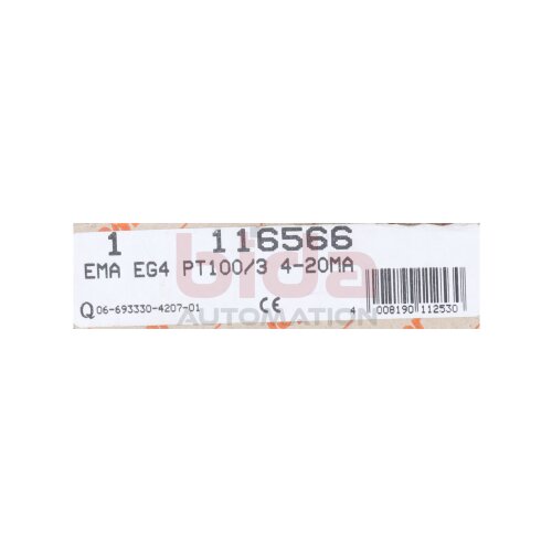 Weidm&uuml;ller EMA EG4 PT100/3 4-20MA (116566) Signalwandler Singal Converter