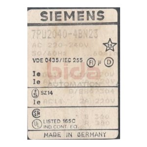 Siemens 7PU2040-4BN23 / 7PU2 040-4BN23  Zeitrelais Time...