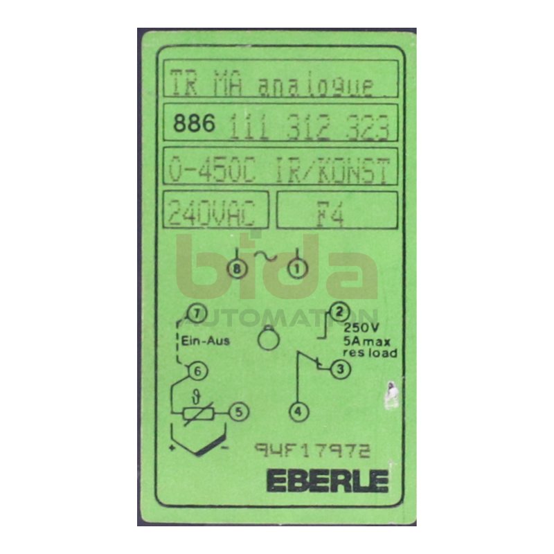 Eberle TR MA 886 111 312 323 Temperaturregler Temperature Controller