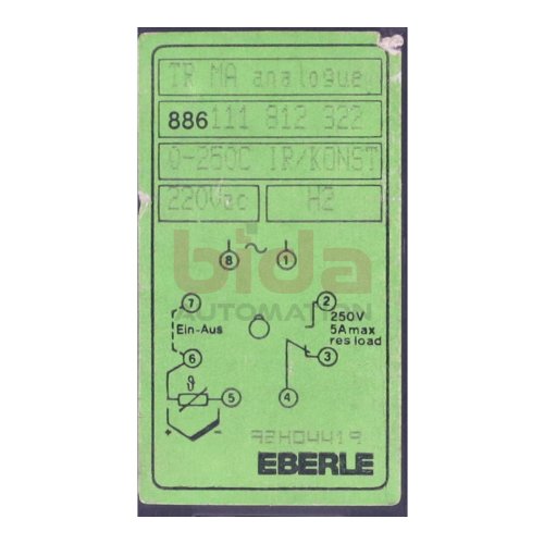 Eberle TR MA 886 111 812 322 Temperaturregler Temperature Controller