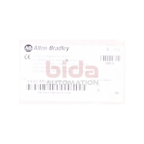 Allen-Bradley 1492-M5X10H1-50 Klemmen Karten  Bedruckt Printed Marker Cards