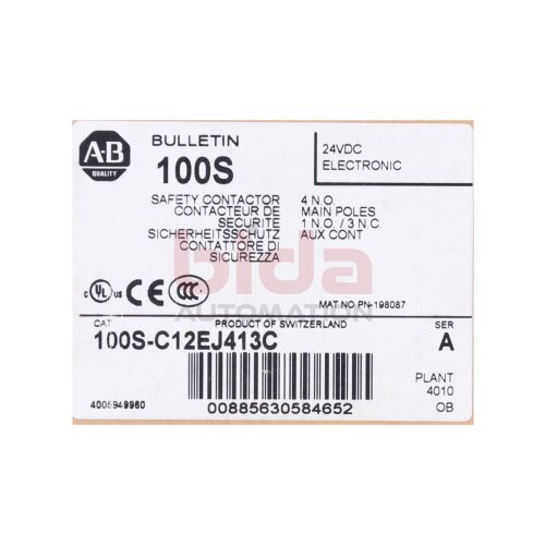 Allen-Bradley 100S-C12EJ413C Sicherheitssch&uuml;tz Saftey Contactor