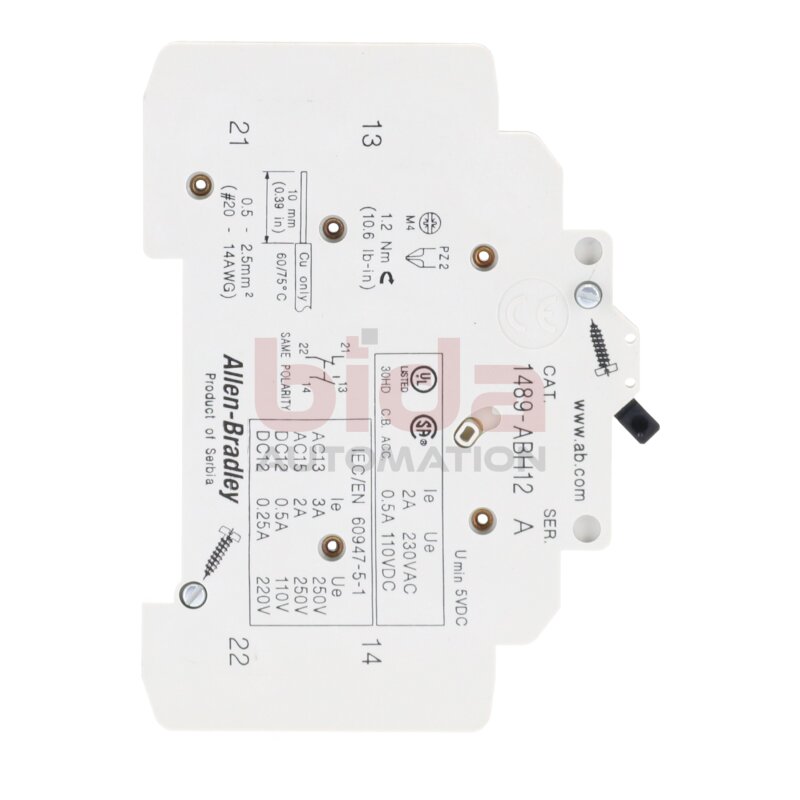 Allen-Bradley 1489-ABH12 Hilfskontakt Auxilary Contact