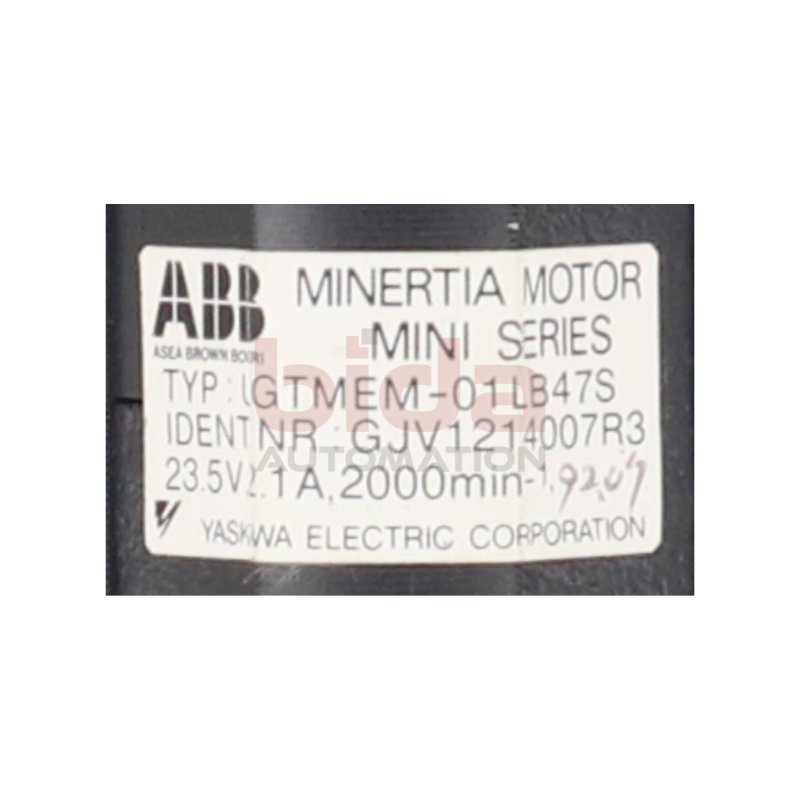 ABB/YASKAWA UGTMEM-01LB47S Minertia Motor Mini Series