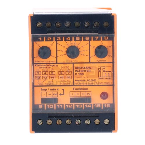 ifm electronic DZ 34-A Drehzahlw&auml;chter Time Delay Relay