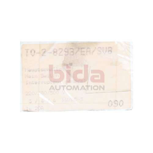 Moeller T0-2-8293/EA/SVB Hauptschalter Main Switch