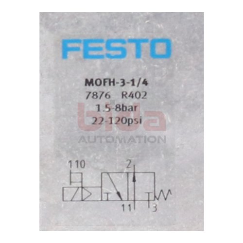 Festo MOFH-3-1/4 7876 Magnetventil Solenoid Valve