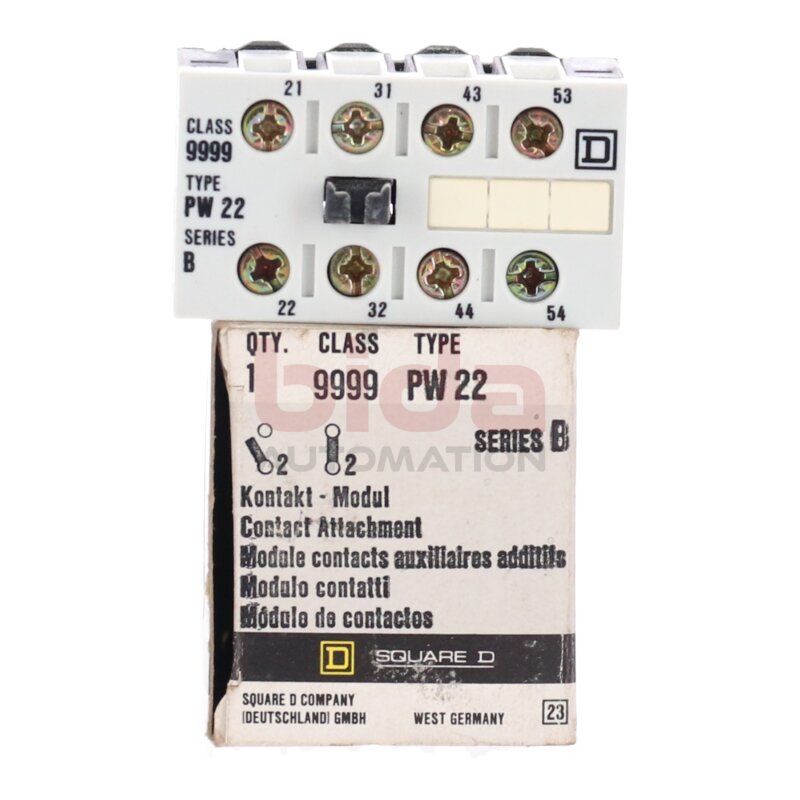 Square D CLASS 9999 PW 22 Kontakt Modul Contact Attachment