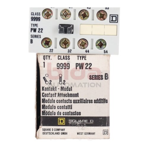Square D CLASS 9999 PW 22 Kontakt Modul Contact Attachment