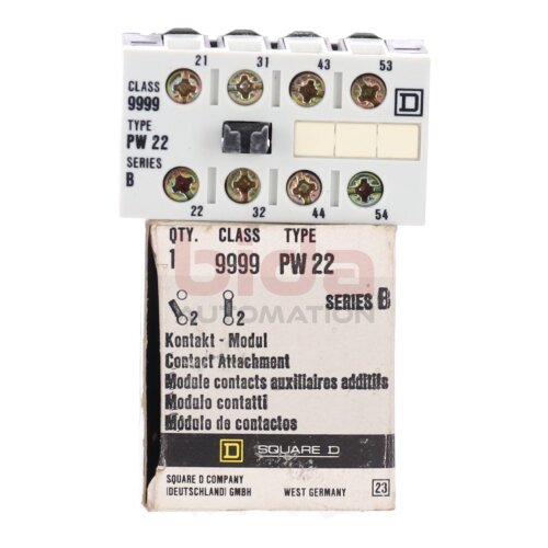 Square D CLASS 9999 PW 22 Kontakt Modul Contact Attachment