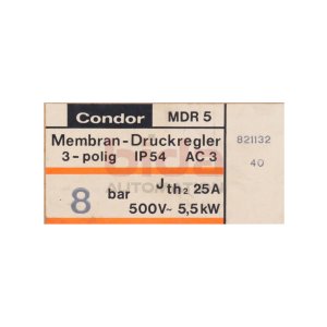Condor MDR 5/8 Membran Druckregler Druckschalter...