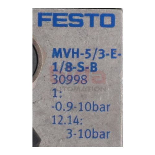 Festo MVH-5/3-E-1/8-S-B (30998) Magnetventil magnetic valve 3-10bar