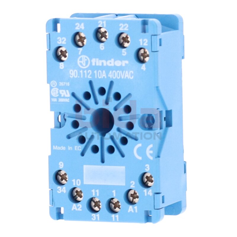 Finder 90.112 10A 400VAC Relaissockel Relay Socket