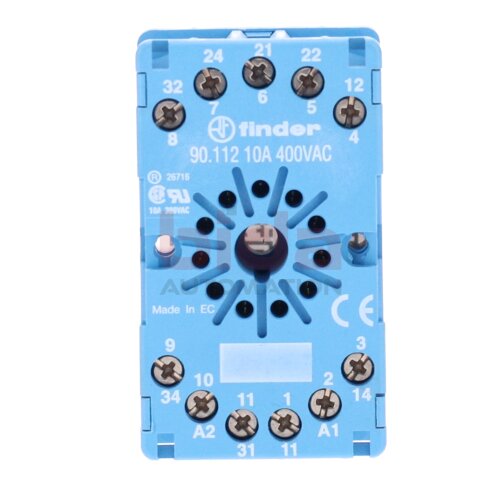 Finder 90.112 10A 400VAC Relaissockel Relay Socket