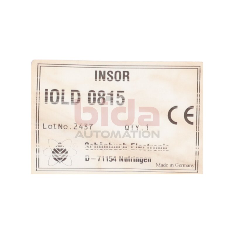 Sch&ouml;nbuch Electronic IOLD 0815 Insor Induktiver Sensor Inductive Sensor