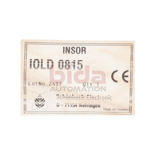 Sch&ouml;nbuch Electronic IOLD 0815 Insor Induktiver Sensor Inductive Sensor