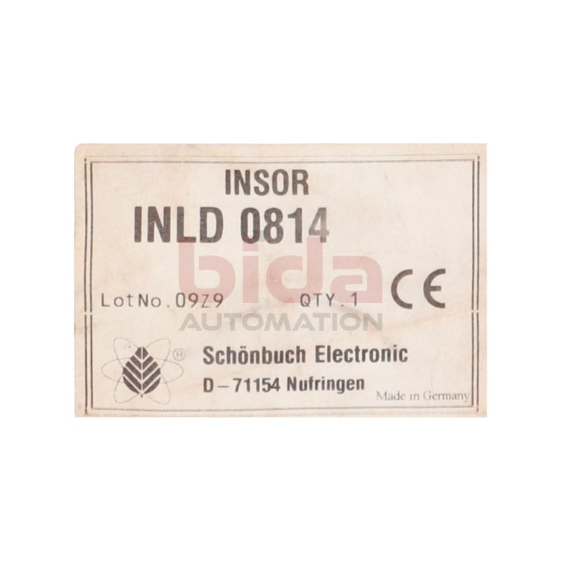 Sch&ouml;nbuch Electronic INLD 0814 Induktiver N&auml;hrungssensor Inductive Proximity Sensor