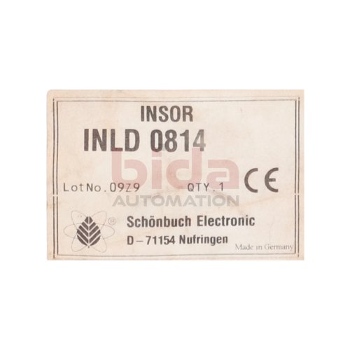 Sch&ouml;nbuch Electronic INLD 0814 Induktiver N&auml;hrungssensor Inductive Proximity Sensor