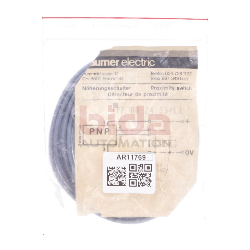 Baumer electric IFF 08.24.35/L1 N&auml;hrungsschalter Proximity Switch