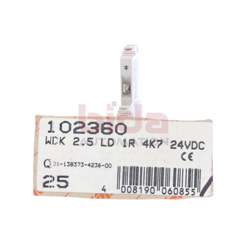 Weidm&uuml;ller 102360 WDK 2.5 LD 1R 4K7 24VDC Durchgangs Reihenklemme  Feed Though Terminal Block