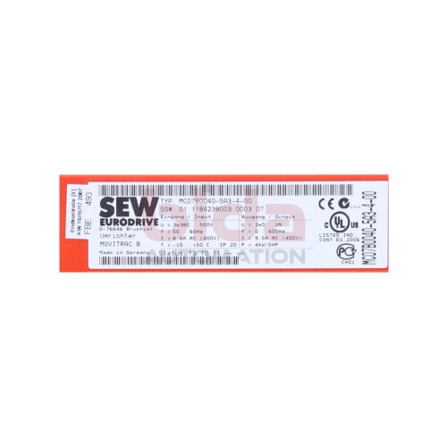 SEW Eurodrive  MC07B0040-5A3-4-00 Movitrac B Umrichter Converter