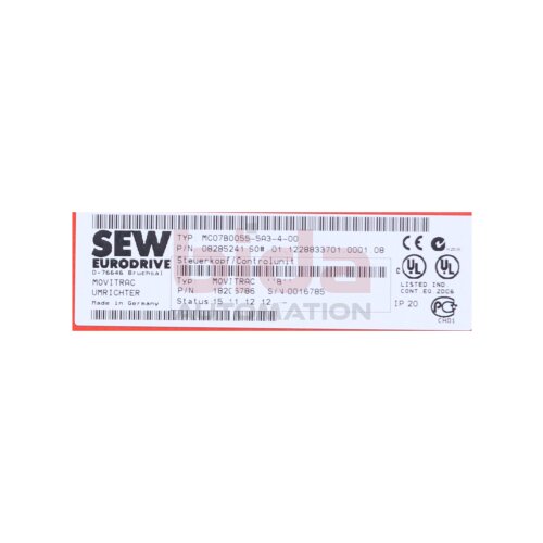 SEW Eurodrive MC07B0055-5A3-4-00 Movitrac Umrichter Converter
