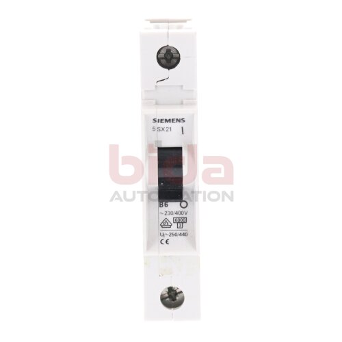 Siemens 5 SX21 B6 / 5SX21 Leistungsschutzschalter Circuit Breaker