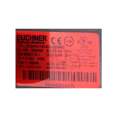 Euchner Sicherheitsschalter TZ1LE024RC18VAB-093862 Safety Switch 093862