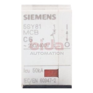 Siemens 5SY81 MCB C6 Leistungsschutzschalter Circuit Breaker