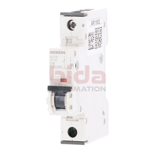Siemens 5SY81 MCB C8  Leistungsschutzschalter Circuit Breaker