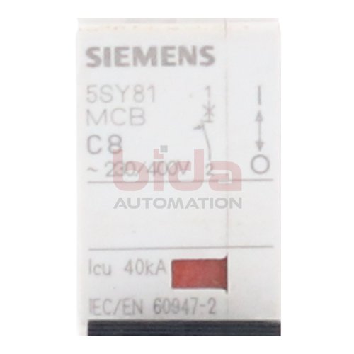 Siemens 5SY81 MCB C8  Leistungsschutzschalter Circuit Breaker