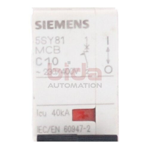 Siemens 5SY81 MCB C10 Leistungsschutzschalter Circuit Breaker