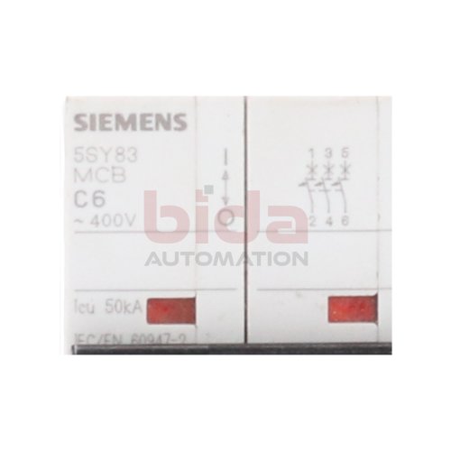 Siemens 5SY83 MCB C6 Leistungsschutzschalter Circuit Breaker