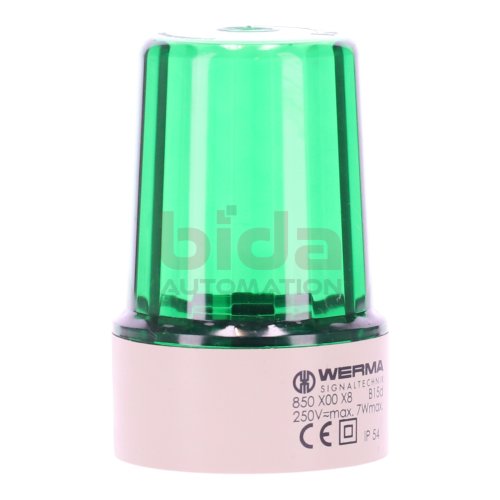 Werma 850 X00 X8 B15d (G) Leuchtmelder Gr&uuml;n Indicator Light Green