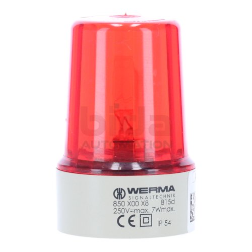 Werma 850 X00 X8 B15d (R)  Leuchtmelder Rot Indicator Light Red