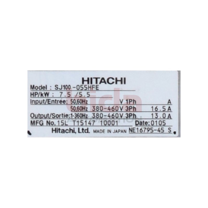 Hitachi SJ100-055HFE Frequenzumrichter Frequency Converter