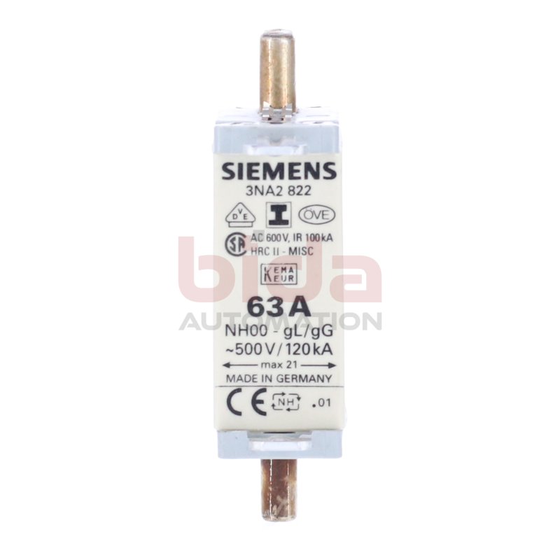 Siemens 3NA2 822 Sicherungseinsatz Fuse Insert