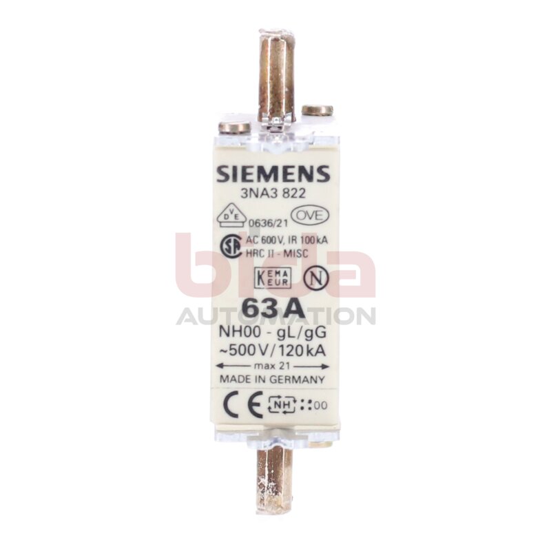 Siemens 3NA3 822 Sicherungseinsatz Fuse Insert